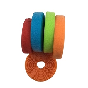 Low Profile Nylon Polyester Loop and Hook Tape <b>Roll</b> 25 Yards 1 Inch Self Adhesive Black White Sew on Hook and Loop Fasteners - Product Image 1