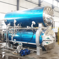 Stérilisateur automatique à haute pression pour le traitement des aliments, autoclave rotatif à immersion dans l'eau pour sachet rétractable
