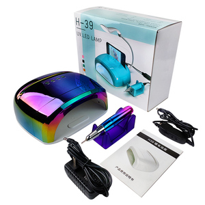 <span class=keywords><strong>3</strong></span> en <span class=keywords><strong>1</strong></span> Usine Rechargeable Professionnel Portable Nail Drill Main Piece Nail Lamp Machine Avec Support de Téléphone - Product Image 6