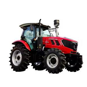 Tractor agrícola duradero 4WD con motor diésel de cabina 80HP 120HP para labranza y transporte agrícola - Product Image 1