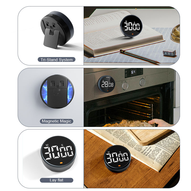 High Quality Digital Kitchen Timer Manyetik Countdown Timer with Large LED Display for Home Fitness Class