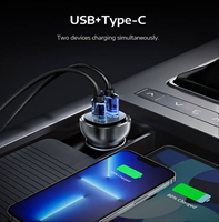 Adaptador Universal para Encendedor de Cigarrillos de 12V 24V, Cargador Rápido para Auto con Puertos USB Dobles, Compatible con Múltiples Protocolos