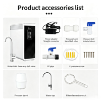 Promotion Black Friday : Machine de purification d'eau par osmose inverse RO pour usage domestique et cuisine, cartouche RO en plastique pour eau pure Bac