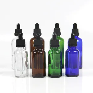 Botella de gotero de cristal para aceites esenciales, gotero para aceite, 10ml, 15ml, 30ml, 50ml, 60ml, 100ml