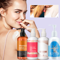 Lotion corporelle éclaircissante à l'acide kojique et au collagène végétal, toucher soyeux, best-seller américain, pour tous types de peau