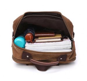 Sac à dos en toile BSCI, sac à dos vintage pour ordinateur portable pour femmes et hommes, sac à dos pour l'école et l'université - Product Image 4