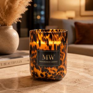 เทียนหอมอโรมาเธอราพีในขวดแก้วลายกระดองเต่า MW สำหรับตกแต่งบ้าน - Product Image 1