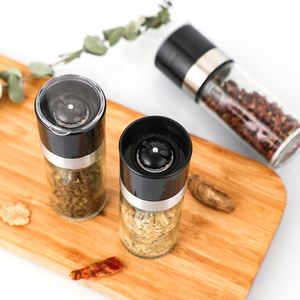 Wholesale 3oz <b>Mini</b> Ceramic Hand <b>Grinder</b> Jar 100ml Manual Glass Spice and Salt Pepper Mill <b>Grinder</b> Round Bottle for Kitchen Use - Product Image 5