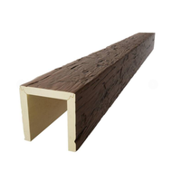 Poutres en polyuréthane imitation bois, mousse PU creuse en forme de U pour la décoration de plafond de ferme, poutres en faux bois blanc