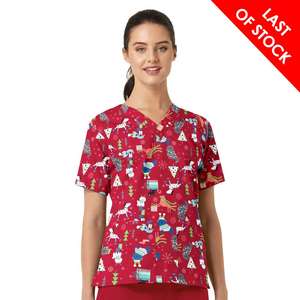 ชุดยูนิฟอร์มพยาบาลลายคริสต์มาส ผ้าฝ้าย 100% คุณภาพสูง ขายส่ง - Product Image 4