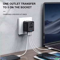 Cantell 3USB-Anschluss und Typ-C-Wand ladegerät Weltweiter Netz stecker für Multi-Nation-Reise adapter
