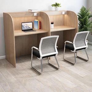Escritorio de estudio WoNiu con partición para trabajo de oficina y capacitación informática, para 2-3 personas, material de panel. - Product Image 2