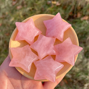 Quarzo <span class=keywords><strong>Rosa</strong></span> Naturale All'Ingrosso, Intaglio a <span class=keywords><strong>Stella</strong></span>, <span class=keywords><strong>Pietra</strong></span> dell'Amore Lucidata, Pentagramma per la Guarigione - Product Image 4