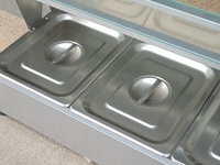 Bain-marie électrique en acier inoxydable pour buffet, vitrine chauffante avec contrôle de température 60-80°C, maintien au chaud 24h/24