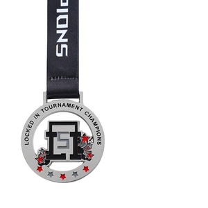 Medalla de Bádminton Personalizada YUESHEN, de Aleación de Zinc con Acabado Niquelado, Medalla de Premio con Cinta, Fundición a Presión - Product Image 1