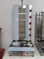 Machine à Kebab Shawarma Chuanbao CG-960Q à 5 Brûleurs au Gaz, Certifiée CE, Nettoyage Facile, Acier Inoxydable, Garantie 1 An