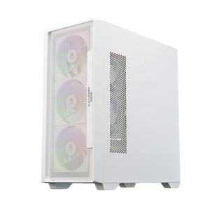 Boîtier PC <span class=keywords><strong>Gamer</strong></span> JNP-K02 EATX Full Tower avec panneau en verre TG, ventilateur RGB en alliage d'aluminium, compatible <span class=keywords><strong>ATX</strong></span> - Product Image 1