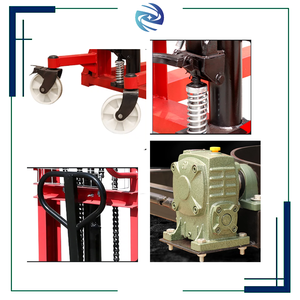 Tambores de aceite Altura de elevación Tambor de aceite hidráulico Elevador Carretilla elevadora semieléctrica hidráulica Apilador de agarre de tambor de aceite económico - Product Image 6