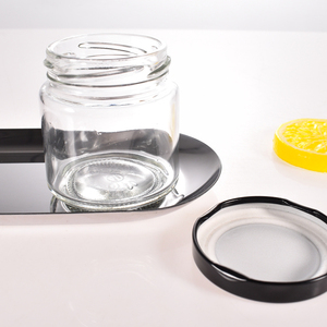 Toples penyimpanan serbaguna bulat 100ml dengan tutup hitam kedap udara untuk lilin, jam, madu grosir - Product Image 6