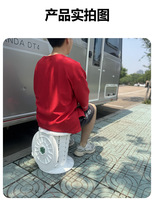 Toilette de voiture pliable et portable avec tabouret rond réglable pour le camping en plein air