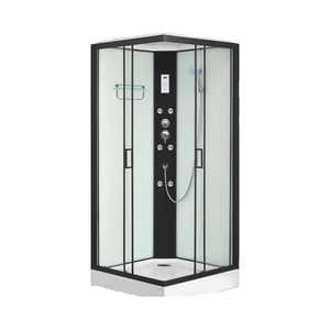 Panel kontrol komputer, Pancuran uap ukuran besar 5mm kaca tebal dengan bingkai Aluminium gaya geser terbuka - Product Image 1