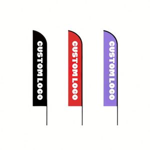 Banderas Publicitarias Rectangulares Verticales Impresas Personalizadas, Banderas para Eventos, Festivales, Playa, con Soporte de Poste, Banderas Nobori Personalizadas para Calle - Product Image 4
