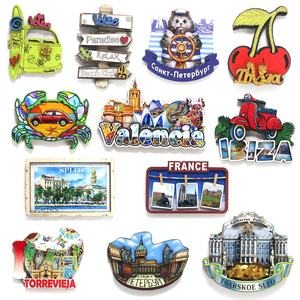 Imán de Refrigerador 3D Personalizado de Madera, Recuerdo de Viaje, Ciudades, <span class=keywords><strong>Valencia</strong></span>, España, Francia, Ibiza, Imán de Nevera de Viaje - Product Image 2