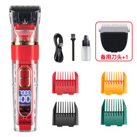 Kit de Toilettage Professionnel pour Chiens, Tondeuse Électrique Sans Fil à Faible Bruit pour Animaux de Compagnie avec Peignes et Ciseaux