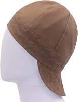 Casquette de soudage HRC2 résistante aux flammes, en toile de coton durable 10OZ, double face, 6 panneaux, certifiée EN11612/NFPA2112 pour la sécurité contre les arcs électriques