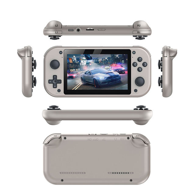 Qbuy M17 Handheld Game Console 4.3 Inch Screen HD 1500mah Emuelec Emulator Retro Classic Video Gaming Player for PSP/N64