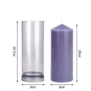 <span class=keywords><strong>Moule</strong></span> à bougie en acrylique pour bougie longue de grande taille, à pointe, rayée, faite à la main, pour bougie d'aromathérapie, modèle Early Riser - Product Image 6