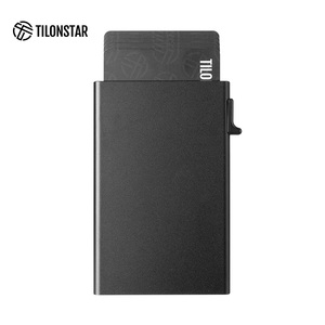 Tc101 biểu tượng tùy chỉnh người đàn ông Slim tối giản nhôm Pop Up thẻ trường hợp kinh doanh RFID chủ thẻ tín dụng cho thẻ - Product Image 2