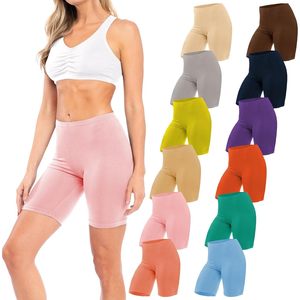Lot de 12 shorts de cyclisme en coton extensible pour femme, shorts de yoga, slips boxers respirants en maille ajustée - Product Image 1