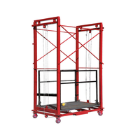 Plateforme de travail mobile électrique pliable avec échafaudage et élévateur, conception stable à vérins, plateforme élévatrice électrique pour échafaudage