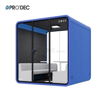 Cabine Acoustique Karaoké Style Cabine de Travail pour Espaces Publics, Cabine Sonore Personnalisée à Montage Facile, Cabine de Travail et de Fumeurs
