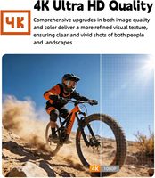Caméra de vlogging 4K avec capteur CMOS, objectif rotatif à 330°, suivi du visage et stabilisation 6 axes
