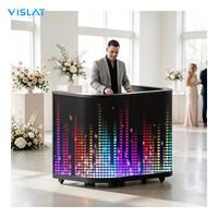 Panneau LED mural d'affichage vidéo couleur VISLAT P1.86 P2 P2.5 pour comptoir d'accueil avec écran LED pour cabine DJ