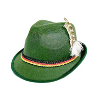 Chapeau Fedora Top Jazz pour Halloween, Fêtes en plein air, Oktoberfest, Déguisements Bavarois, Chapeaux de fête haut de gamme 100% Polyester