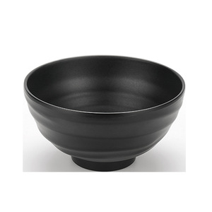 Bol noir givré en mélamine A5, vaisselle imitation porcelaine, bol en plastique avec couvercle fileté, bol à soupe, bol à riz, petit modèle - Product Image 3