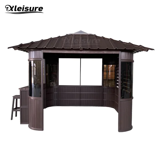 Outdoor Spa vasca idromassaggio Gazebo baldacchino permanente giardino patio gazebo per piscine termali qualità pergola padiglione resistente tenda solida