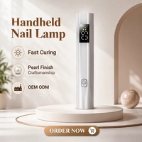 Schnur lose und wiederauf ladbare Mini-UV-Nagel lampe LCD-Display Pearl Finish Handheld Tragbares UV-LED-Härtung licht mit OEM