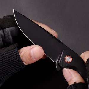 Simple Style Black <strong>Titanium</strong> Plated D2 Steel Blade Folding Pocket Knife Outdoor Camping Survival Defense Tool - Product Image 4