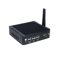 Barato y de bajo costo Mini J1900 Industrial sin ventilador Mini X86 Ubuntu PC con DDR4 RAM US/CN/EU enchufes
