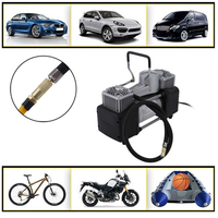Compresseur d'air de voiture à double cylindre 12V, compresseur de pneus de voiture 12v, pompe à air portable pour pneus de voiture