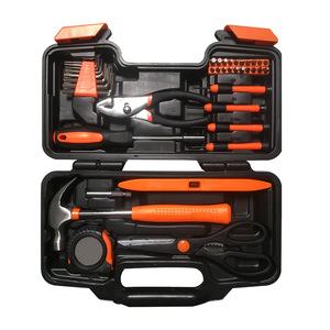 Ensemble d'outils de 39 pièces en acier au carbone pour la réparation à domicile avec tournevis, clé, marteau, ciseaux, ruban à mesurer - Product Image 3