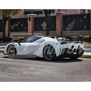 สปอยเลอร์หลังคาร์บอนไฟเบอร์แบบแห้ง รุ่น SF90 XX พร้อมฝาครอบฐาน สำหรับ Ferrari SF90 GT Wing - Product Image 3