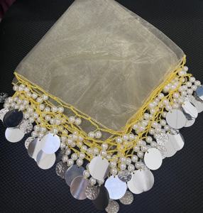 Fazzoletti Quadrati all'Uncinetto con Paillettes, Yalikhta Assiro per Decorazione Sciarpe da Matrimonio - Product Image 5