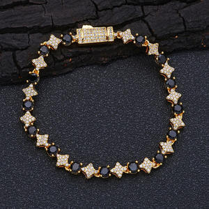 Pulsera de Cadena de Tenis de Alta Calidad con Piedra CZ, Joyería Hip-Hop con Forma de Estrella de 6 mm para Mujer/Hombre - Product Image 3