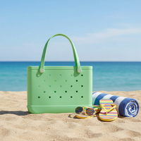 Hete Aanbieding EVA Strandtas met Gaten, Draagbare Wasbare Rubberen Tote Bag voor Vrouwen, Duurzaam Nieuw Design, Shopper Handtas voor Dames