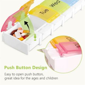 New Weekly Pill <b>Tablet</b> Organizer Pills Holder Box for Travel <b>7</b> Compartments Pill Box <b>7</b> Days Organizer - Product Image 3